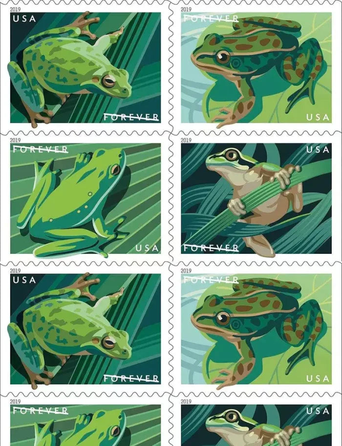 100x Frog USPS Postage Forever Stamps