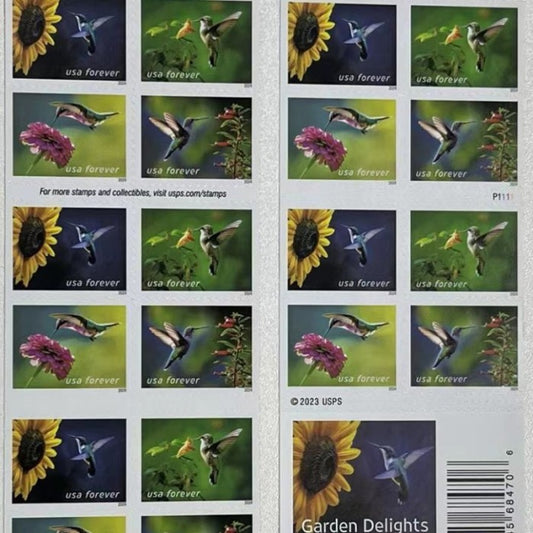 100 Garden Delight Forever Stamps 2024