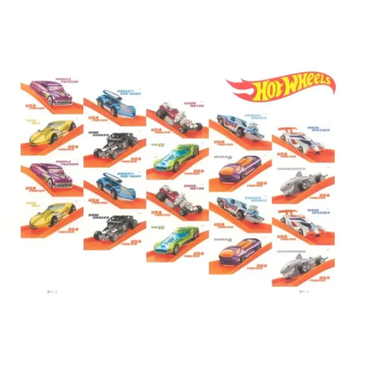 100 Forever Stamps - Hot Wheels