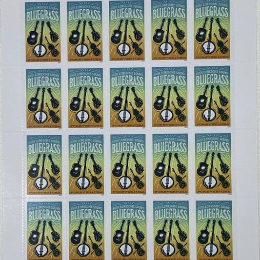 100x Bluegrass USPS Postage Forever Stamps